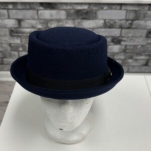 Navy Blue Porkpie Hat